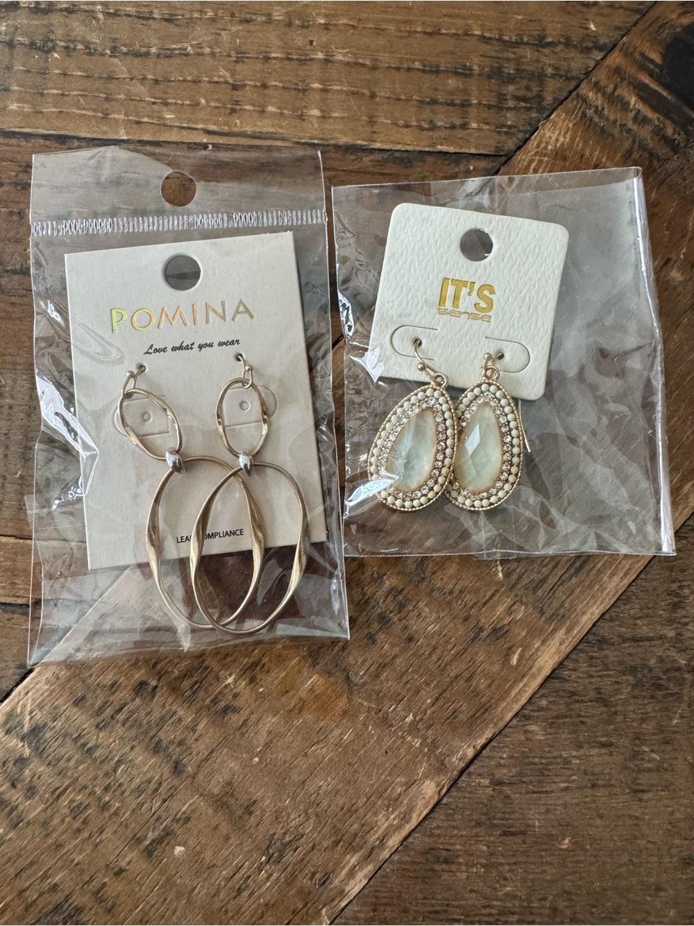 New Gold-Tone Statement Earrings – Set of 2 Pairs